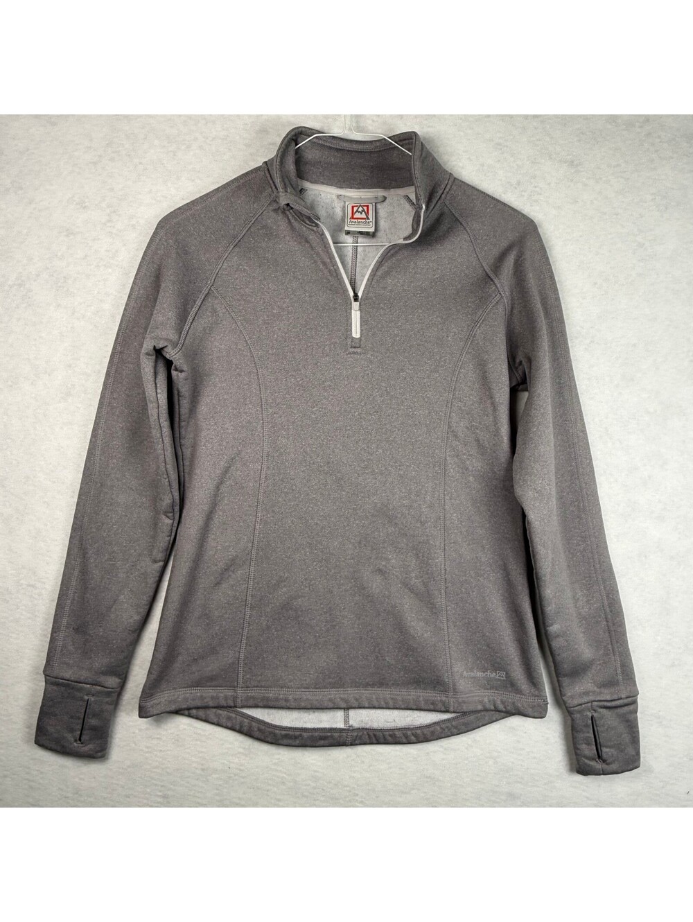 Avalanche Gray Quarter Zip Activewear Pullover Sweatshirt Medium